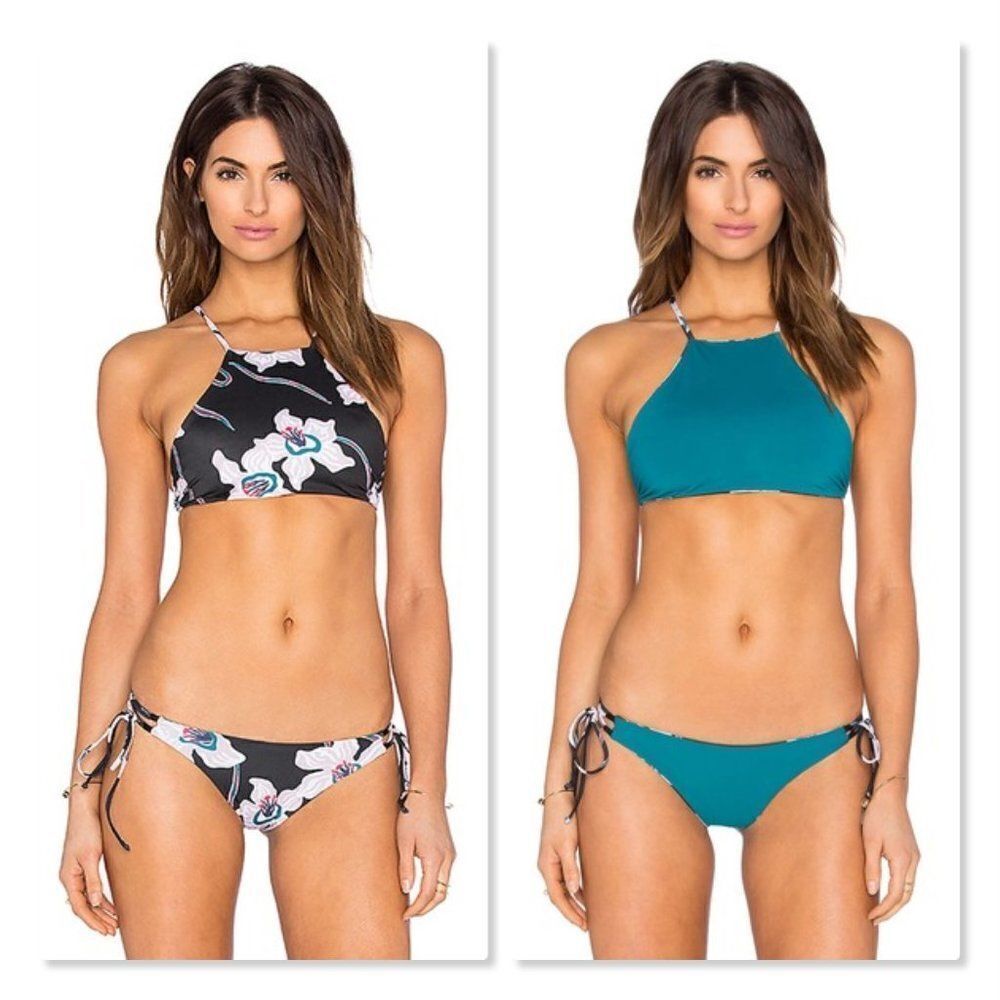 Tavik Reversible Blossom Halter Bikini Set